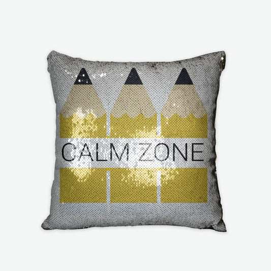 Sequin Reversible Pillow Case: Calm Zone