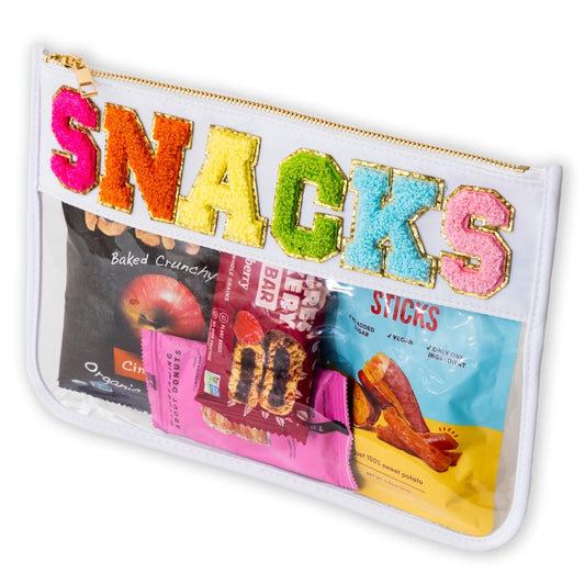 White Chenille Snack Bag