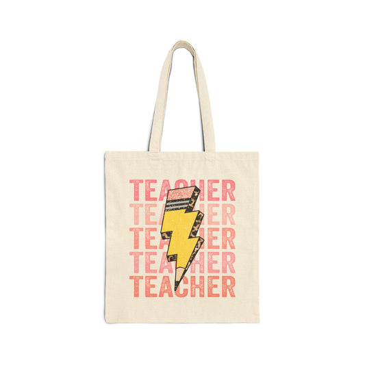 Teacher Canvas Tote Bag