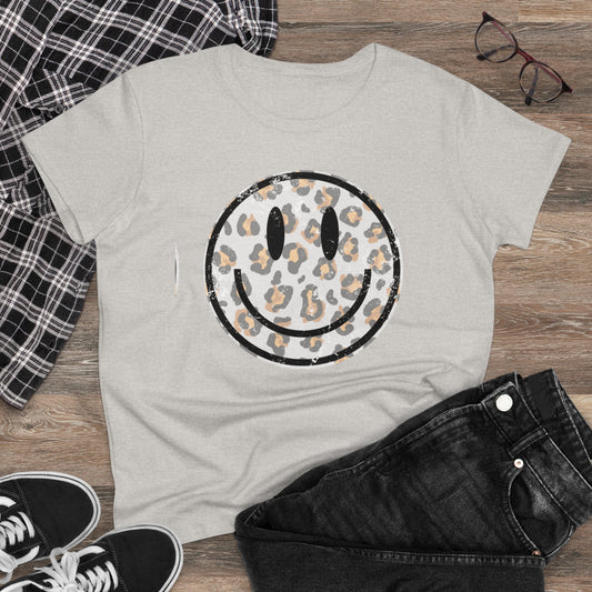 Distressed Leopard Happy Tee