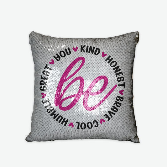 Sequin Reversible Pillow Case: Be