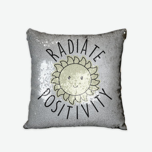 Sequin Reversible Pillow Case: Radiate Positivity