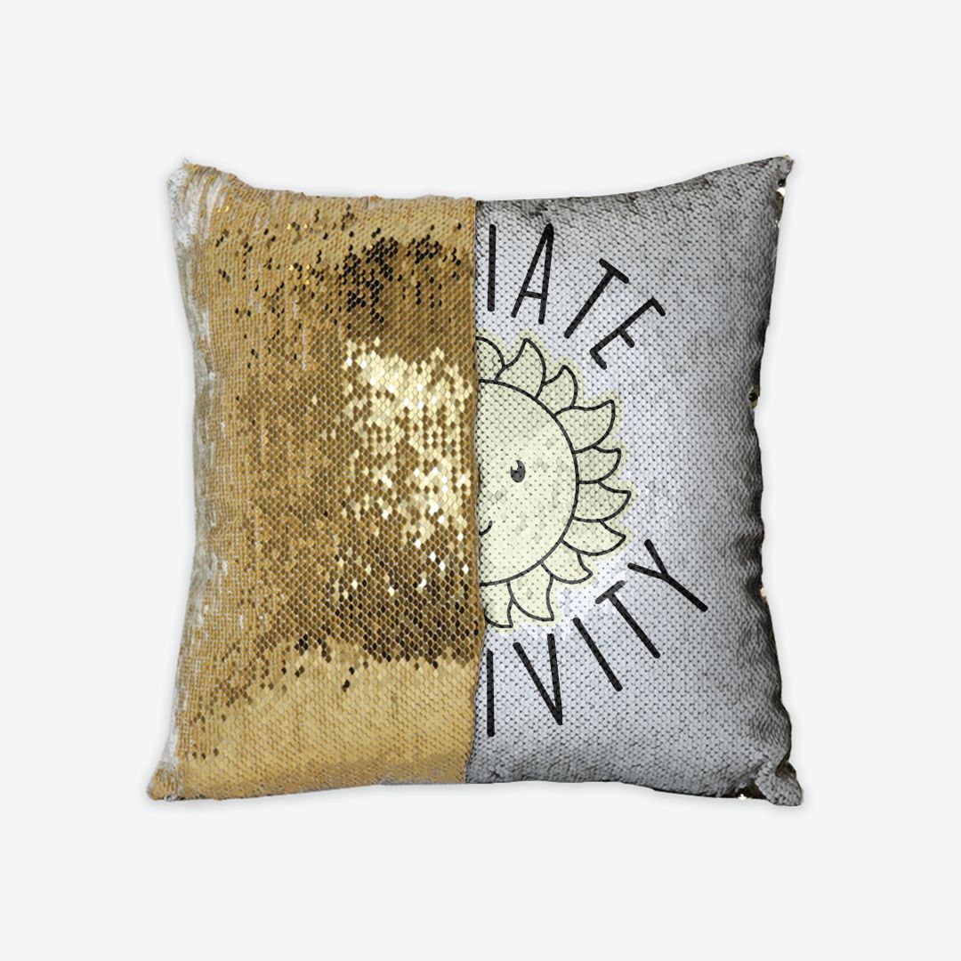 Sequin Reversible Pillow Case: Radiate Positivity